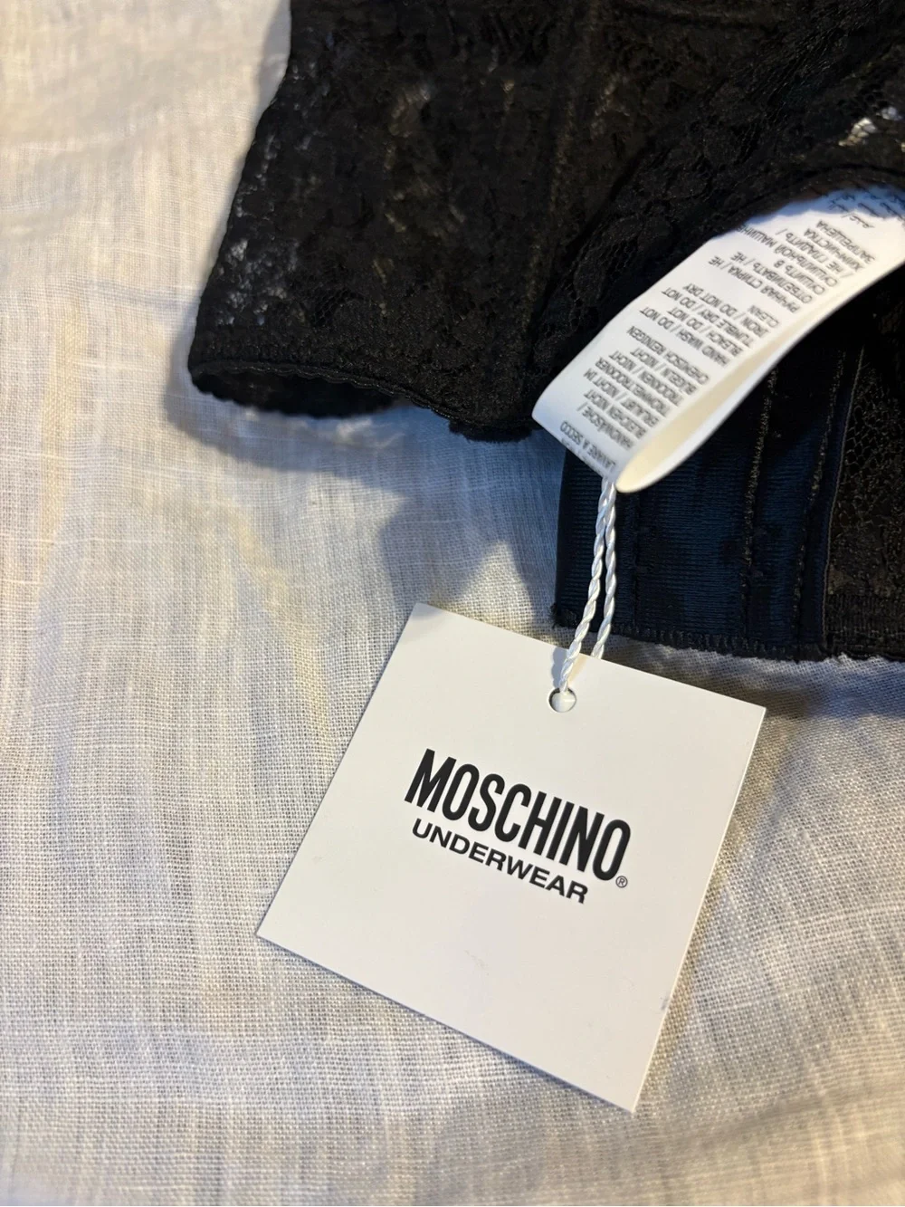 Moschino Bustier with Red Sequin Hearts